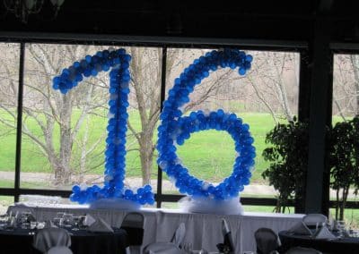 16th birthday celebration large balloon numbers-Endwell Greens