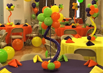 1st birthday balloon topiary centerpiece-India Cultural Centre