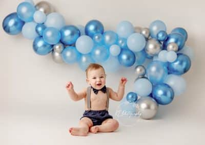 1st birthday cake smash balloon backdrop-KL Photography