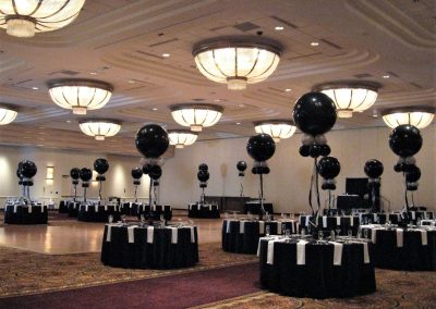 3' elegant & tall balloon centerpiece-Turning Stone Casino