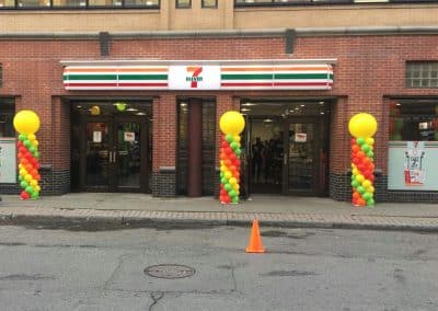 7-11 Grand Opening balloon colors matching logo-Ithaca