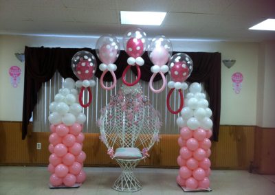 Baby shower pacifiers & bottles balloon arch-Broome County Urban League