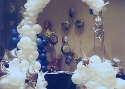 Clouds, moons and stars balloon arch-Private party