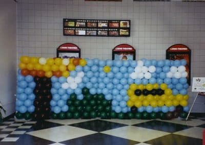 Back to school fall balloon backdrop-Loews Theater