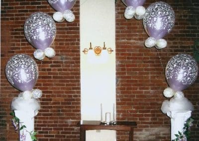 Double bubbles balloon arch for ceremony-Terra Cotta