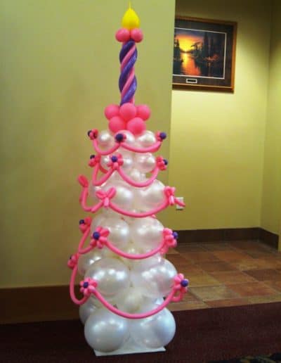 Birthday candle balloon column-Private party