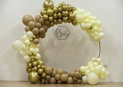 Baby Shower circle balloon backdrop-Troy Sale Barn
