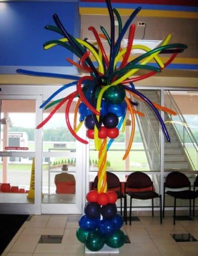 Crazy & colorful fun balloon columns-Tioga Downs