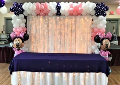 Minnie Mouse 1st birthday head table-India Cultural Centre