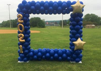Photo frame outside graduation backdrop-Susquehanna High School