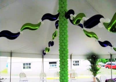 Fun and elegant tent balloon décor-Binghamton University