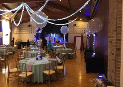 3' clear balloons with lights tall centerpiece-Temple Concord
