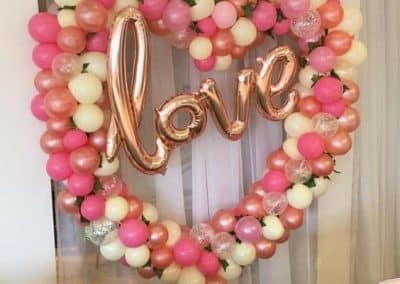 Hearts and love balloon backdrop-Private party