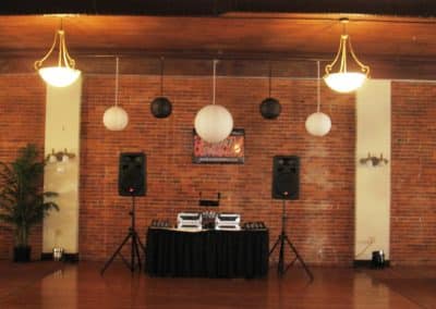 Different size paper lanterns DJ