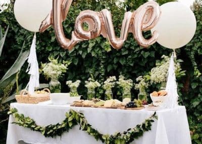 Large love balloon with 3' balloons with tassels backdrop-Private party