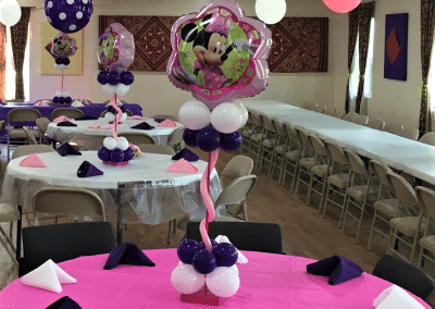 Minnie Mouse balloon centerpiece-India Cultural Centre