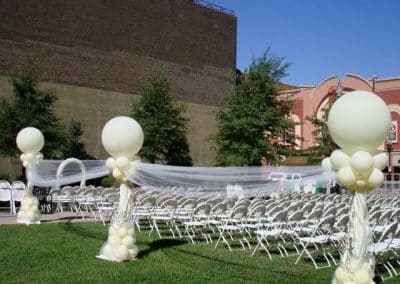 Balloon aisle markers outdoors wedding-Private party