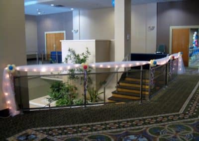Tulle and lights entrance-Holiday Inn
