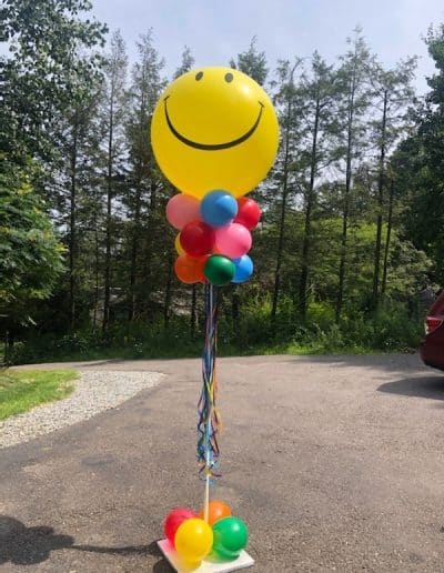 Smiling face balloon column with ribbon-Private party