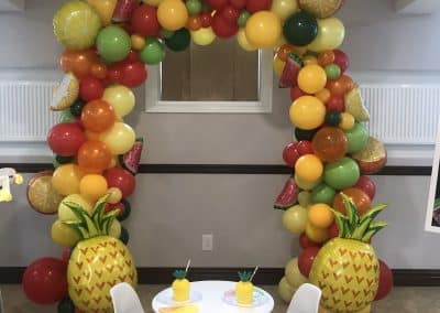 So sweet fruit theme balloon backdrop-Church basement