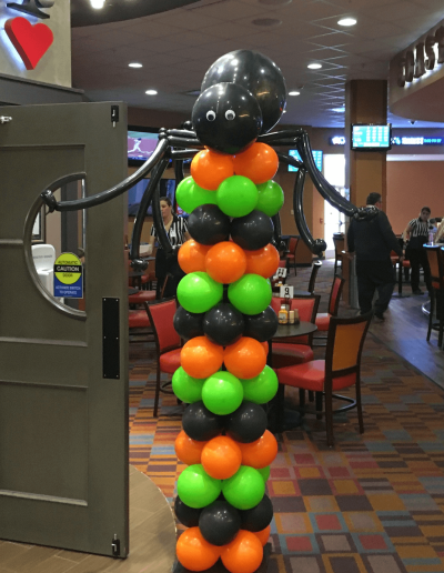 Spider topped balloon column-Tioga Downs