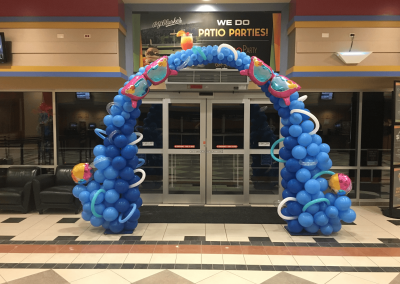 Summertime fun water balloon arch-Tioga Downs