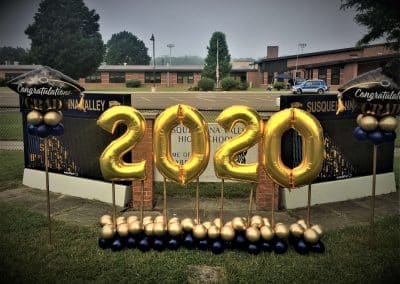 Graduation balloon numbers entrance-Susquehanna Valley High School