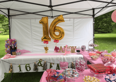 Sweet 16 gold and pink balloons-Private party